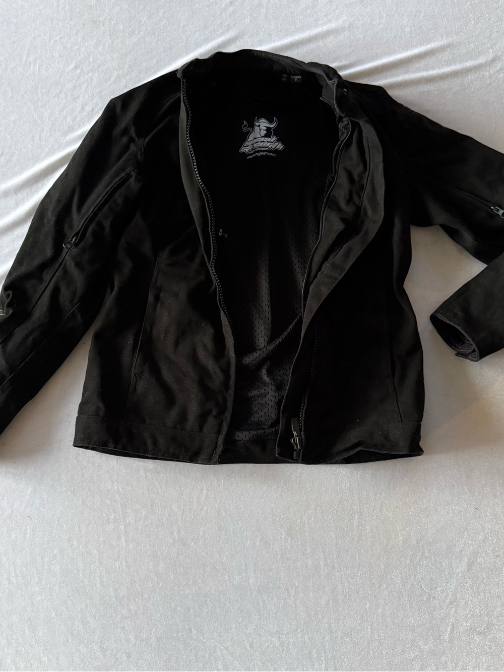 Speed Strength Gear Women's Black Utility Moto Jacket with Zip Front Size Small